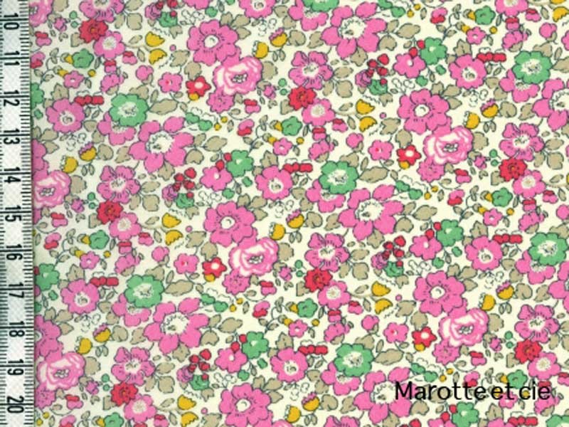 Coupon Liberty Betsy ann sweet pink 65*45cm dans Tissus Liberty par Marotte et Cie