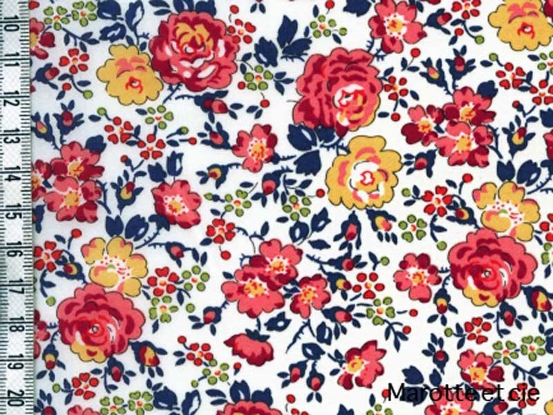 Coupon Liberty Felicité abricot 65*45cm dans Tissus Liberty par Marotte et Cie
