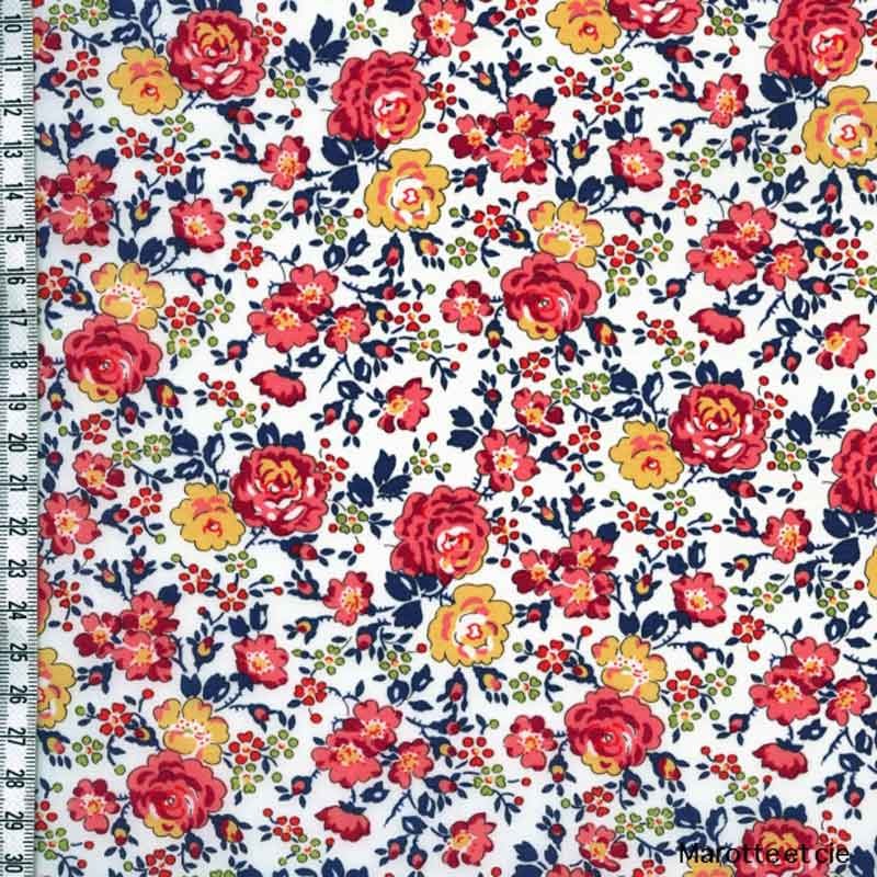 Coupon Liberty Felicité abricot 65*45cm dans Tissus Liberty par Marotte et Cie