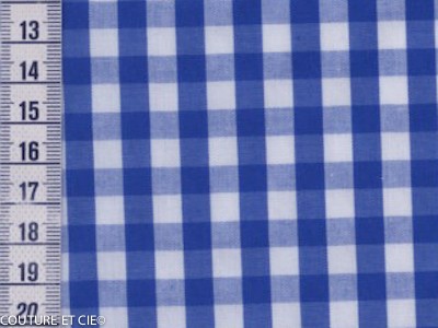 Vichy océan carreaux 7 mm dans Tissus Carreaux par Couture et Cie