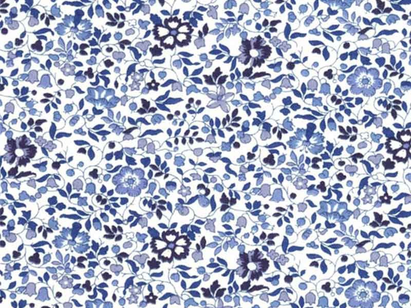 Coupon Liberty Katie and Milie bleu foncé, coupon 45x65cm dans Tissus Liberty par Marotte et Cie