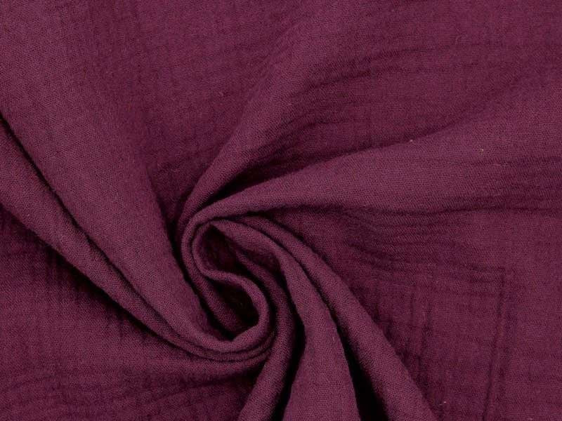 Coupon Double gaze coton purple, 45x65cm
