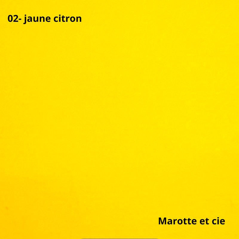 Feutrine pure laine jaune 20x30cm, épaisseur 1mm