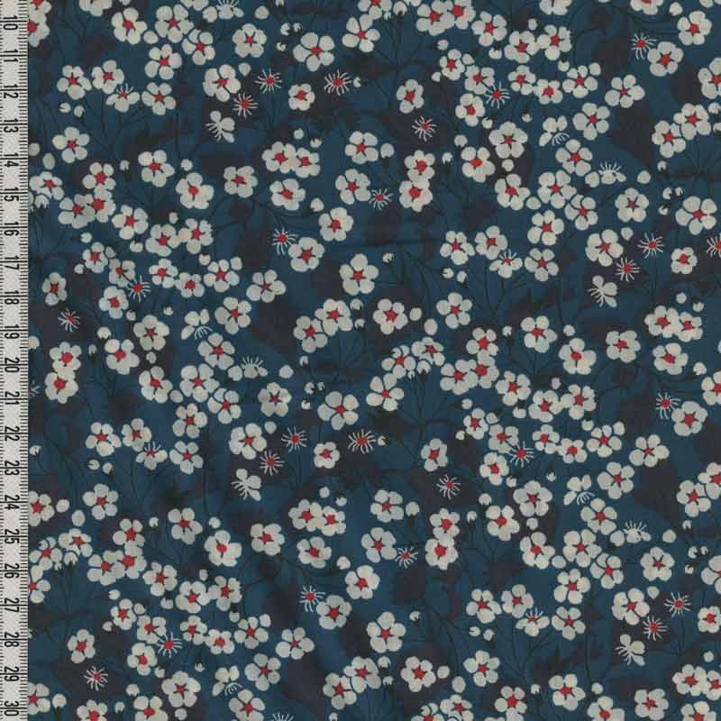Liberty mitsi bleu, coupon 50*137cm dans Tissus LIBERTY OF LONDON par Couture et Cie