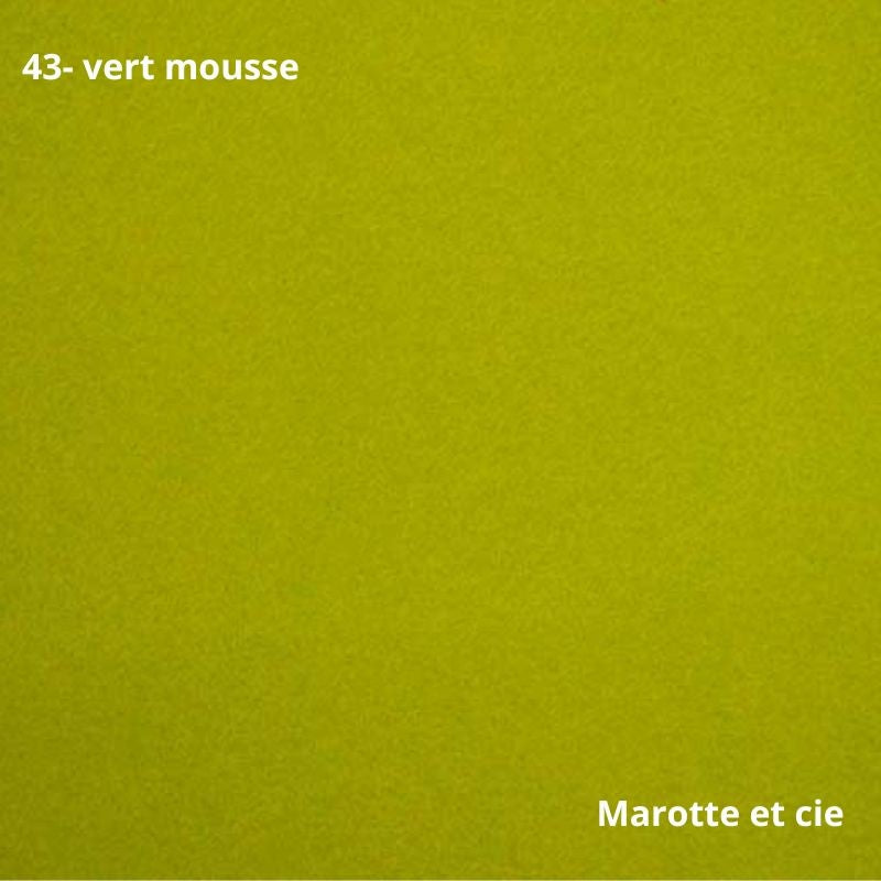 Feutrine pure laine verte, coupon 20x30cm, épaisseur 1mm