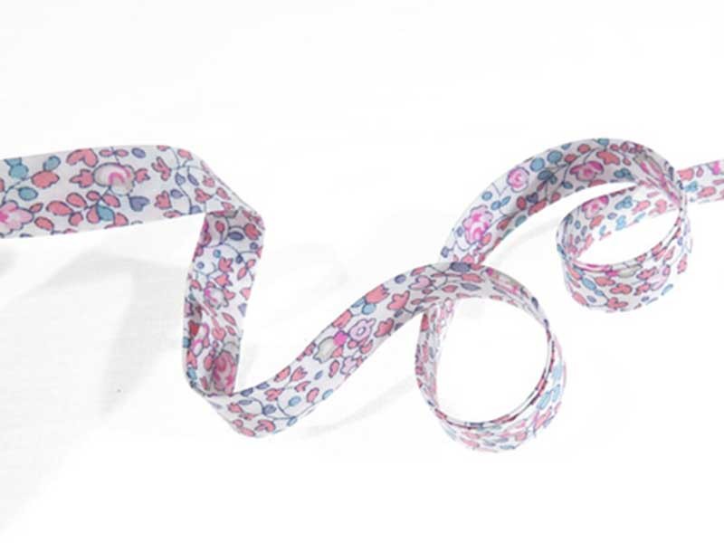 Biais Liberty Eloise rose dragée, morceau 45cm dans Biais Liberty par Couture et Cie