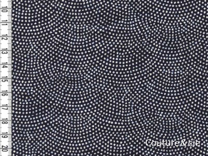 Tissu Samekomon indigo, coupon 40*110cm dans Motifs traditionnels par Couture et Cie