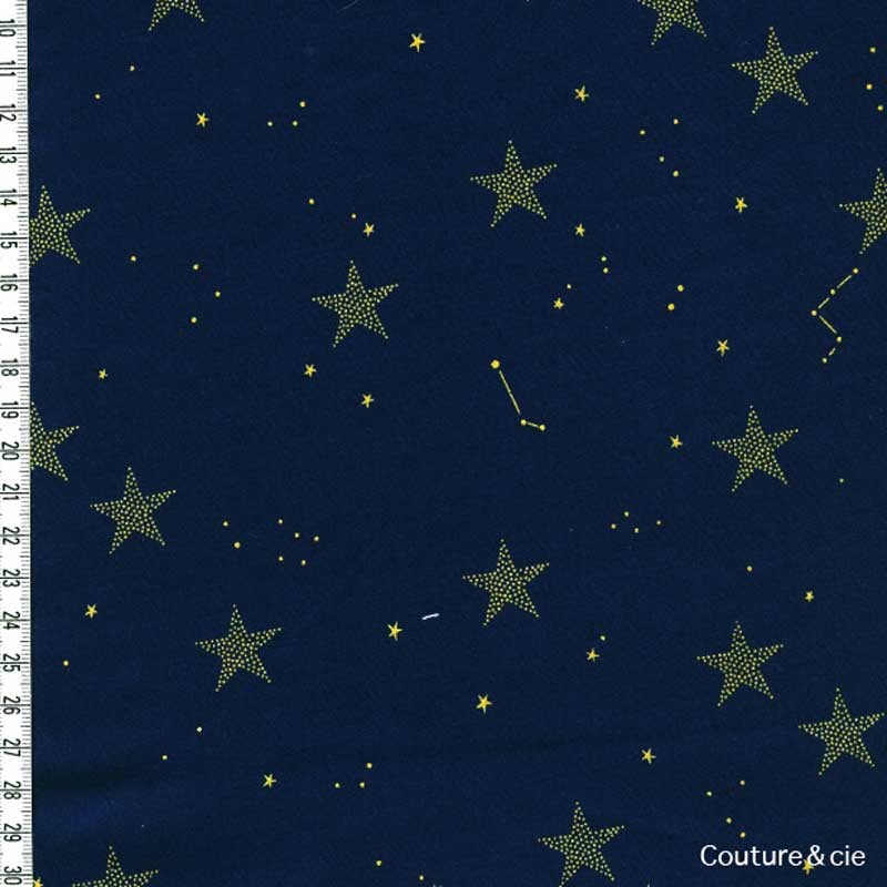 Tissu Lucky stars bleu marine dans MICHAEL MILLER par Couture et Cie