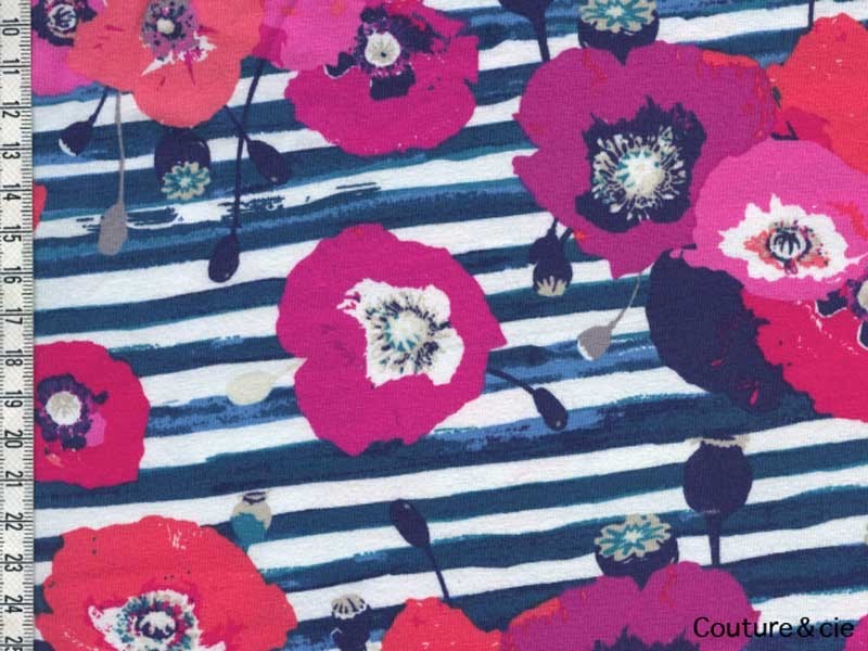 Jersey AGF Skopelos bleu, x10cm dans ART GALLERY FABRICS par Couture et Cie