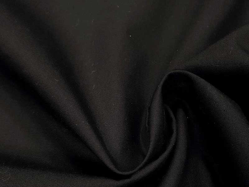 Popeline noire coton, coupon 57x140cm dans Tissus unis par Couture et Cie
