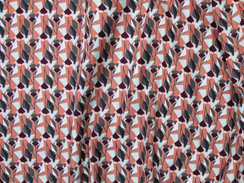 Tissu Cotton and Steel Emilia Florence rouille, x10cm dans COTTON + STEEL par Couture et Cie