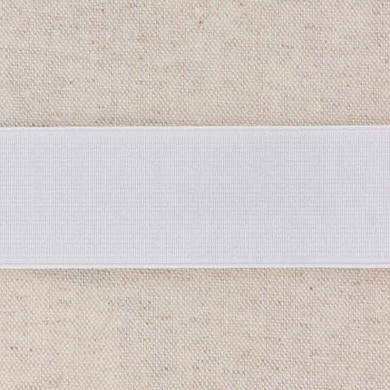 Elastique cotelé 35mm blanc, x10cm dans Mercerie par Couture et Cie