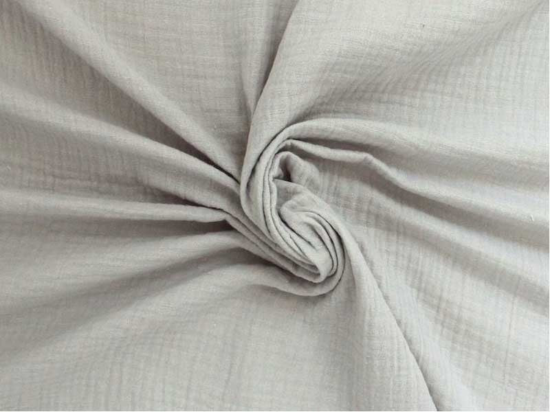 Double gaze gaufrée gris clair, x10cm dans Double gaze par Couture et Cie