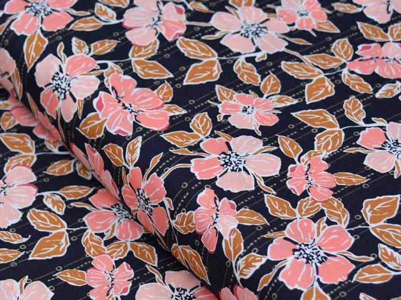 Tissu Art Gallery Fabrics Homebody Fleurs fond noir, x10cm dans ART GALLERY FABRICS par Couture et Cie