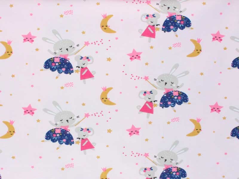 Jersey La Fée rose, x10cm dans Tissus par Couture et Cie