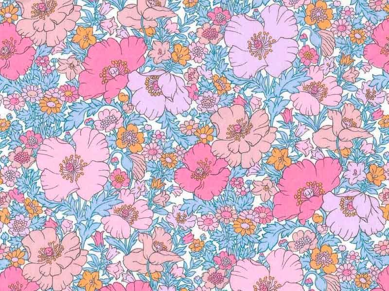 Tissu Liberty Meadow song rose, x10cm dans Tissus LIBERTY OF LONDON par Couture et Cie