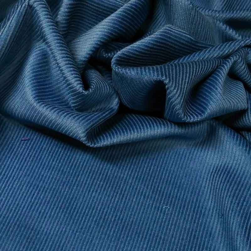 Velours milleraies bleu aviateur, x10cm dans Accueil par Couture et Cie