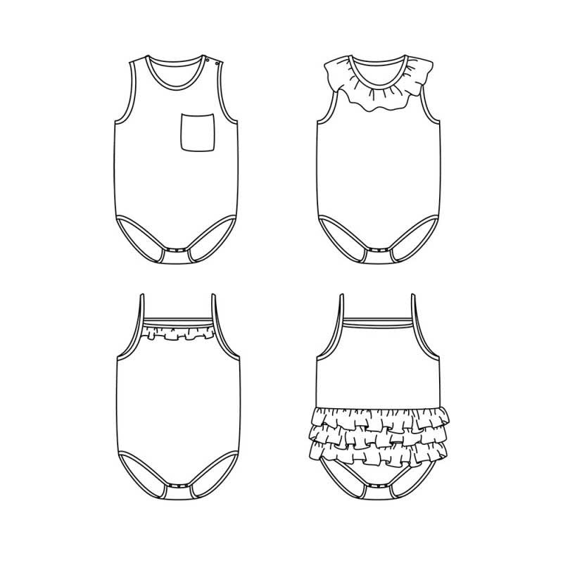 Patron couture Ikatee Malaga body bébé dans Accueil par Couture et Cie