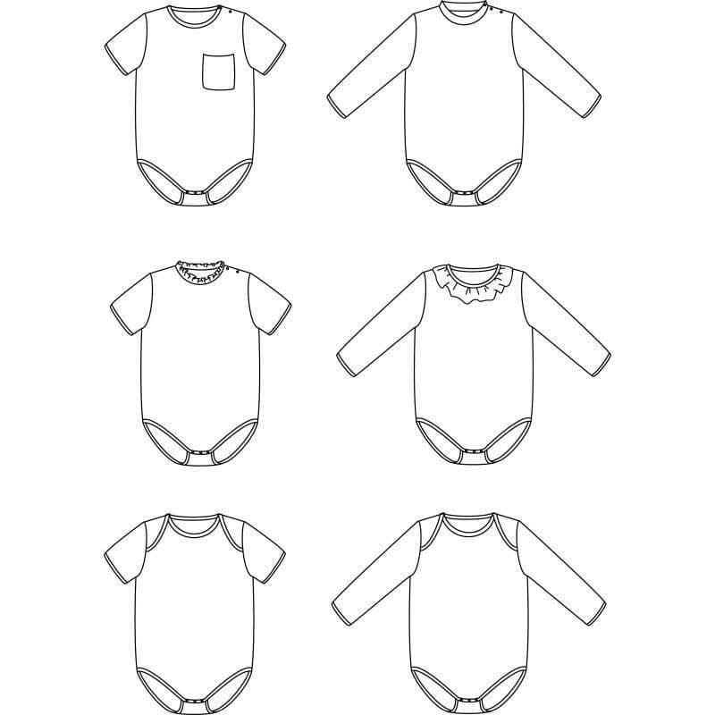 Patron couture Ikatee body Malmö bébé dans Accueil par Couture et Cie