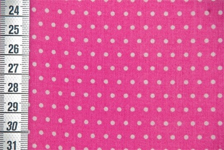 Tissu Petit Pois rose bonbon, x10cm dans Tissus par Couture et Cie