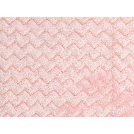 Tissu Minky Wave rose layette, x10cm