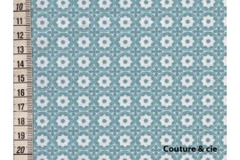 Tissu Esterelle bleu glacier x10cm dans LINNAMORATA par Couture et Cie