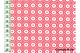 Tissu Esterelle corail x10cm dans LINNAMORATA par Couture et Cie