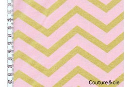 Tissu Sleek Chevron Pearlized, Blush dans MICHAEL MILLER par Couture et Cie