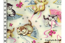 Tissu Chats Smitten Kittens dans MICHAEL MILLER par Couture et Cie