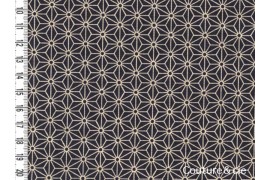 Tissu Asanoha gris foncé, coupon 25x110cm dans Motifs traditionnels par Couture et Cie