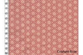 Tissu Asanoha rose, coupon 35x110cm dans Motifs traditionnels par Couture et Cie
