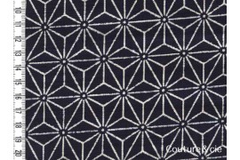 Tissu Asanoha bleu indigo dans Motifs traditionnels par Couture et Cie