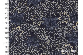 Tissu feuilles d'érable bleu indigo dans Motifs traditionnels par Couture et Cie