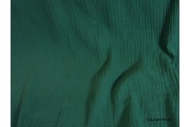 Double gaze gaufrée vert sapin, coupon 50*130cm dans Double gaze par Couture et Cie