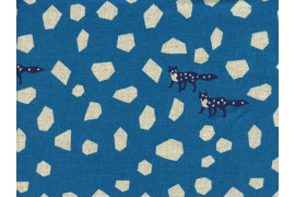 Tissu canvas Echino Stone bleu x10cm dans TISSUS JAPONAIS par Couture et Cie