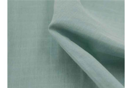Tissu Lange en coton bio à carreaux faux uni menthe x10cm dans TISSUS BIOLOGIQUES par Couture et Cie