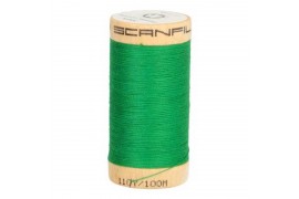 Fil à coudre coton biologique vert émeraude 4821 dans Mercerie par Couture et Cie