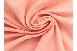 Double gaze gaufrée rose blush, x10cm dans Accueil par Couture et Cie