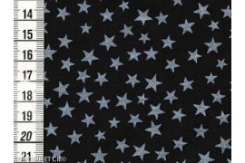 Batiste coton noire étoiles nacrées, x10cm dans Tissus Etoiles par Couture et Cie