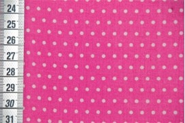Tissu Petit Pois rose bonbon, x10cm dans Tissus par Couture et Cie