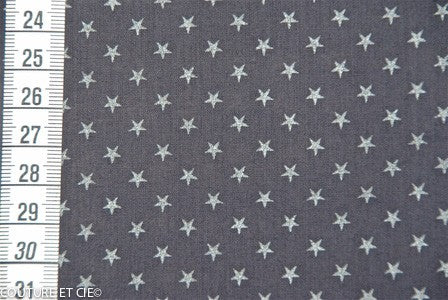 Batiste encre étoiles argent, coupon 48*140cm dans Batistes FDS par Couture et Cie