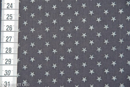Batiste encre étoiles argent, coupon 48*140cm dans Batistes FDS par Couture et Cie