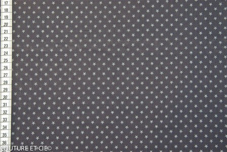 Batiste encre étoiles argent, coupon 48*140cm dans Batistes FDS par Couture et Cie