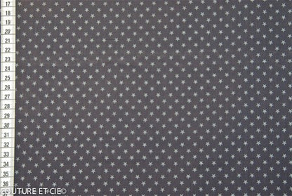 Batiste encre étoiles argent, coupon 48*140cm dans Batistes FDS par Couture et Cie
