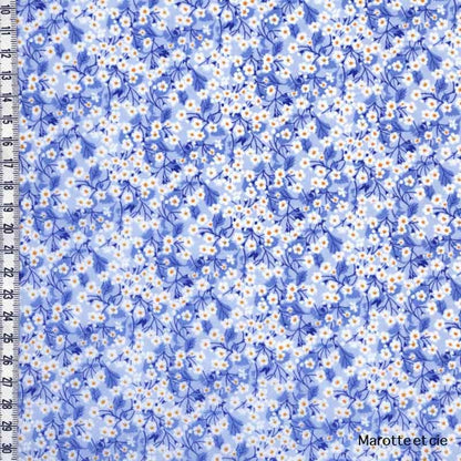 Coupon Liberty Mitsi Valeria bleu layette 65*45cm dans Tissus Liberty par Marotte et Cie
