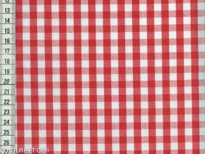 Vichy rouge 7 mm dans Tissus Carreaux par Couture et Cie