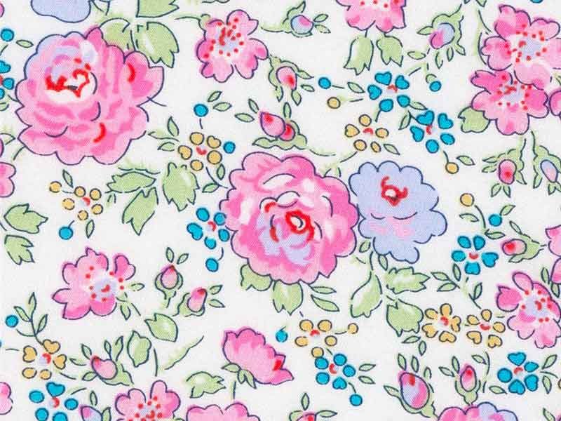 Coupon Liberty Felicité rose et bleu, 45x65cm dans Tissus Liberty par Marotte et Cie