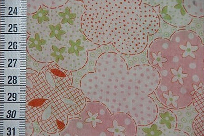 Tissu Kokka Fleurs rose et vert dans TISSUS JAPONAIS par Couture et Cie