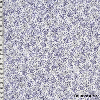 Popeline Liberty Darcie bleu, x10cm dans Tissus LIBERTY OF LONDON par Couture et Cie