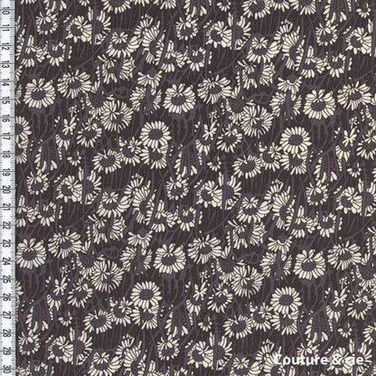 Popeline de coton Liberty Koharu noir, x10cm dans Popelines imprimées par Couture et Cie